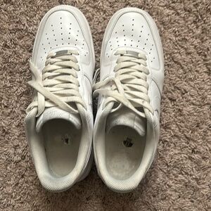 WHITE AIR FORCES size 8.5